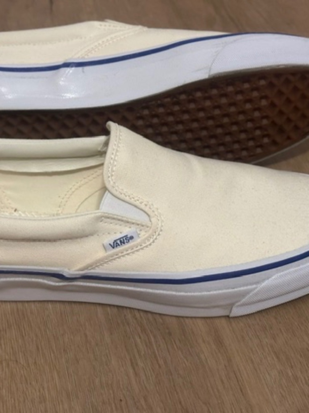 Vans Premium Slip Ons- off white